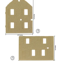 WWII Bombed Farm House Tan BMC (49996) 1:32 Scale Plastic by BMC Toys