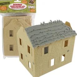 WWII Bombed Farm House Tan BMC (49996) 1:32 Scale Plastic by BMC Toys