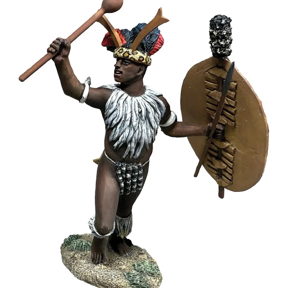 Zulu Warrior Urging Men Forward 1/30 Figure WILLIAM BRITAIN (20224) 1:30 scale Metal by William Britain
